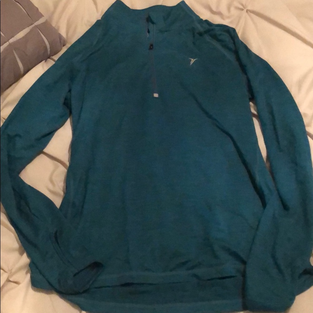 Turquoise quarter zip
